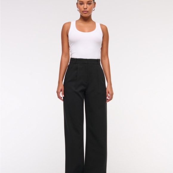 Abercrombie & Fitch Pants - Abercrombie & Fitch Black Wide-Leg Trousers